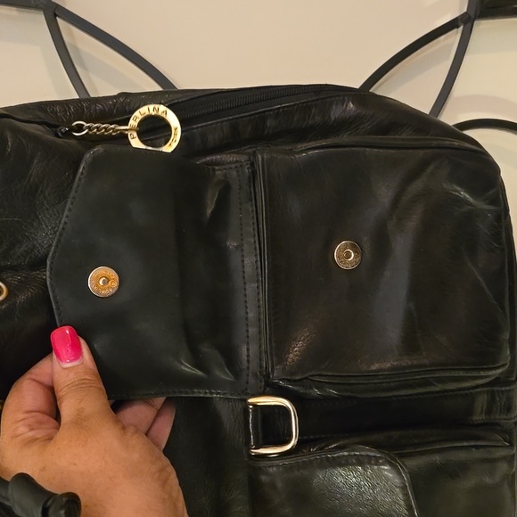 Gorgeous Dark Brown Drawstring Perlina Backpack - Picture 8 of 12